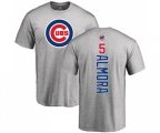 Chicago Cubs #5 Albert Almora Jr Ash Backer T-Shirt