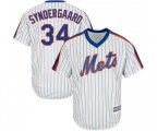 New York Mets #34 Noah Syndergaard Replica White Alternate Cool Base Baseball Jersey