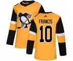 Adidas Pittsburgh Penguins #10 Ron Francis Premier Gold Alternate NHL Jersey