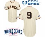 San Francisco Giants #9 Brandon Belt Replica Cream Home Cool Base w 2014 World Series Patch Baseball Jersey