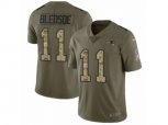 New England Patriots #11 Drew Bledsoe Limited Olive Camo 2017 Salute to Service NFL Jersey