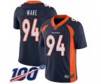 Denver Broncos #94 DeMarcus Ware Navy Blue Alternate Vapor Untouchable Limited Player 100th Season Football Jersey