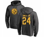 Pittsburgh Steelers #24 Benny Snell Jr. Ash One Color Pullover Hoodie