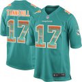 Miami Dolphins #17 Ryan Tannehill Limited Aqua Green Strobe NFL Jersey