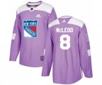 Adidas New York Rangers #8 Cody McLeod Authentic Purple Fights Cancer Practice NHL Jersey