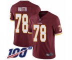 Washington Redskins #78 Wes Martin Burgundy Red Team Color Vapor Untouchable Limited Player 100th Season Football Jersey