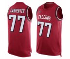 Atlanta Falcons #77 James Carpenter Limited Red Player Name & Number Tank Top Football Jersey