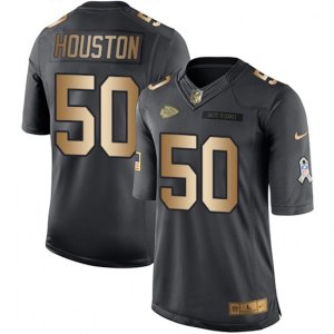 Kansas City Chiefs #50 Justin Houston Limited Black Gold Salute to Service NFL Jersey