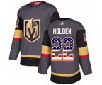 Vegas Golden Knights #22 Nick Holden Authentic Gray USA Flag Fashion NHL Jersey