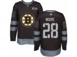 Adidas Boston Bruins #28 Dominic Moore Authentic Black 1917-2017 100th Anniversary NHL Jersey