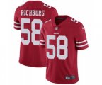 San Francisco 49ers #58 Weston Richburg Red Team Color Vapor Untouchable Limited Player Football Jersey