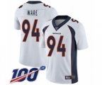 Denver Broncos #94 DeMarcus Ware White Vapor Untouchable Limited Player 100th Season Football Jersey