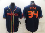 Houston Astros #34 Nolan Ryan 2022 Navy Blue City Connect Cool Base Stitched Jersey