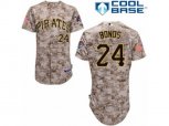 Pittsburgh Pirates #24 Barry Bonds Authentic Camo Throwback MLB Jersey