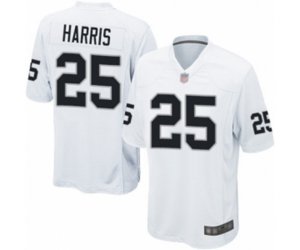 Oakland Raiders #25 Erik Harris Game White Football Jersey