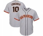 San Francisco Giants #10 Evan Longoria Replica Grey Road Cool Base Baseball Jersey