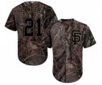 San Francisco Giants #21 Deion Sanders Authentic Camo Realtree Collection Flex Base Baseball Jersey