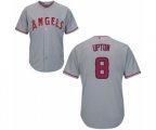 Los Angeles Angels of Anaheim #8 Justin Upton Replica Grey Road Cool Base Baseball Jersey