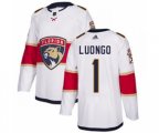 Florida Panthers #1 Roberto Luongo White Road Stitched Hockey Jersey