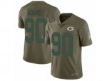 Green Bay Packers #90 Montravius Adams Limited Olive 2017 Salute to Service NFL Jersey