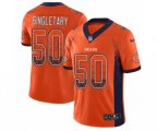 Chicago Bears #50 Mike Singletary Limited Orange Rush Drift Fashion NFL Jersey