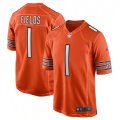 Chicago Bears #1 Justin Fields Nike Orange 2021 NFL Draft First Round Pick Alternate Limited Jersey