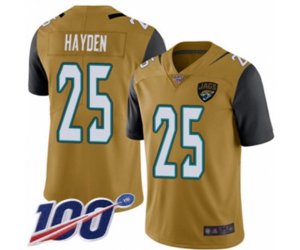 Jacksonville Jaguars #25 D.J. Hayden Limited Gold Rush Vapor Untouchable 100th Season Football Jersey