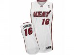 Miami Heat #16 James Johnson Authentic White Home NBA Jersey