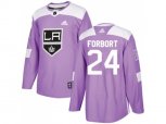 Los Angeles Kings #24 Derek Forbort Purple Authentic Fights Cancer Stitched NHL Jersey