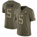 Cleveland Browns #5 Tyrod Taylor Limited Olive Camo 2017 Salute to Service NFL Jersey