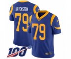 Los Angeles Rams #79 Rob Havenstein Royal Blue Alternate Vapor Untouchable Limited Player 100th Season Football Jersey