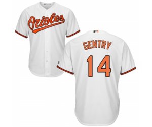 Baltimore Orioles #14 Craig Gentry Replica White Home Cool Base Baseball Jersey