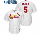 St. Louis Cardinals #5 Albert Pujols Replica White Home Cool Base Baseball Jersey
