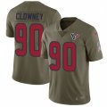 Houston Texans #90 Jadeveon Clowney Limited Olive 2017 Salute to Service NFL Jersey