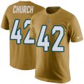 Jacksonville Jaguars #42 Barry Church Gold Rush Pride Name & Number T-Shirt