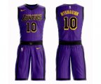 Los Angeles Lakers #10 Sviatoslav Mykhailiuk Swingman Purple Basketball Suit Jersey - City Edition