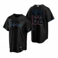 Nike Miami Marlins #62 Jose Urena Black Alternate Stitched Baseball Jersey