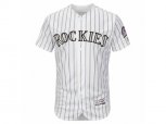 Colorado Rockies Majestic Blank White Flexbase Authentic Collection Team Jersey