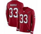 Arizona Cardinals #33 Byron Murphy Limited Red Therma Long Sleeve Football Jersey