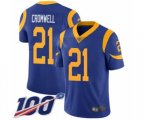 Los Angeles Rams #21 Nolan Cromwell Royal Blue Alternate Vapor Untouchable Limited Player 100th Season Football Jersey
