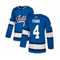 Winnipeg Jets #4 Neal Pionk Authentic Blue Alternate Hockey Jersey