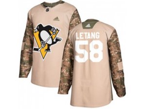 Adidas Pittsburgh Penguins #58 Kris Letang Camo Authentic 2017 Veterans Day Stitched NHL Jersey
