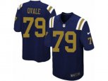 New York Jets #79 Brent Qvale Limited Navy Blue Alternate NFL Jersey