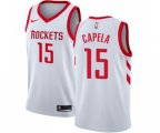 Houston Rockets #15 Clint Capela Authentic White Home Basketball Jersey - Association Edition