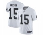 Oakland Raiders #15 J. Nelson White Vapor Untouchable Limited Player Football Jersey