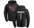 Arizona Cardinals #1 Kyler Murray Black Name & Number Logo Pullover Hoodie