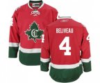Montreal Canadiens #4 Jean Beliveau Authentic Red New CD NHL Jersey