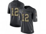 Oakland Raiders #12 Kenny Stabler Limited Black 2016 Salute to Service NFL Jersey