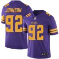 Minnesota Vikings #92 Tom Johnson Elite Purple Rush Vapor Untouchable NFL Jersey