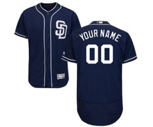 San Diego Padres Customized Navy Blue Alternate Flex Base Authentic Collection Baseball Jersey